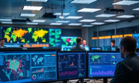Telecom network inventory data management dashboard showing network infrastructure and performance metrics