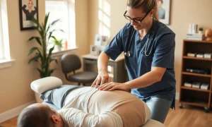 Dr Charles Phillips providing exceptional chiropractic care to patient in Macon clinic