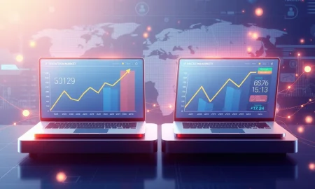 Competing prediction markets showing massive valuation growth and global trading expansion