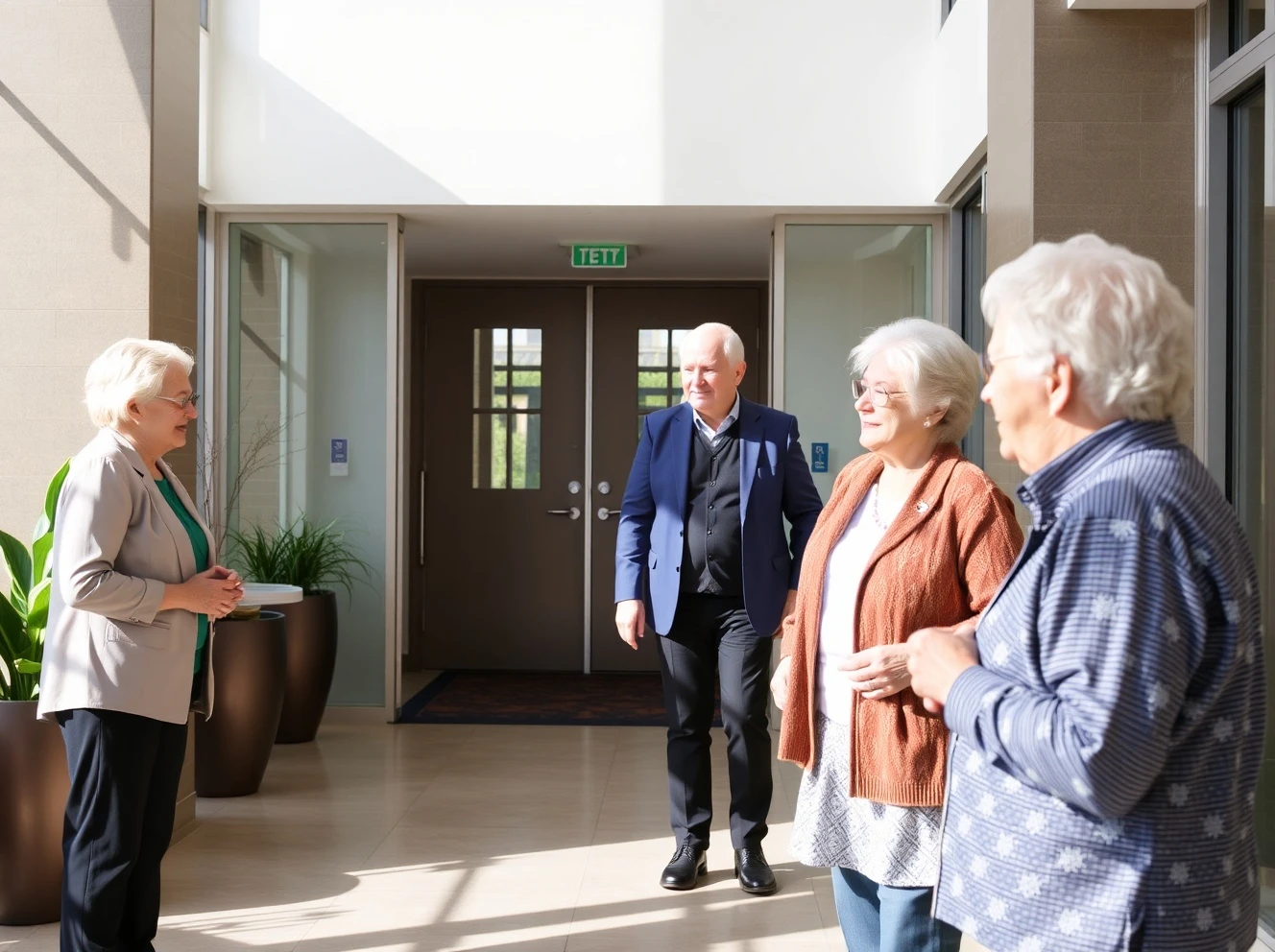 Professional condominium management services team assisting residents in modern community setting
