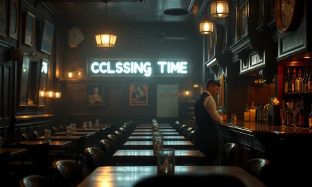 Empty pub during late hours showing challenges of late-night pub plan implementation