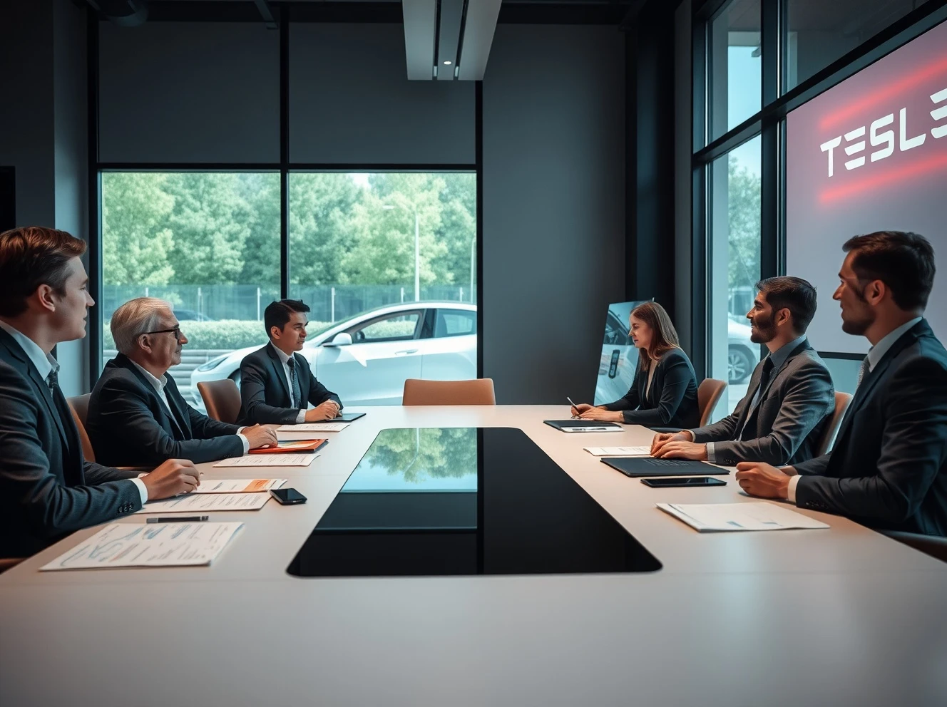 Tesla executives compensation packages and leadership team structure analysis
