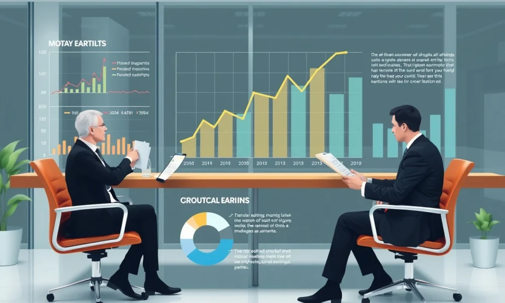 Critical analysis of third-quarter earnings reports showing financial performance charts and market trends