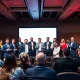 Top inspirational business speakers engaging corporate audience at UK leadership conference