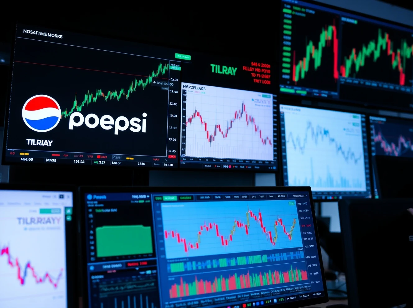 Weekly market wrap analysis showing stock performance charts for major companies