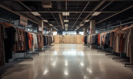 Chapter 11 bankruptcy filing for established women's fashion retailer showing empty store