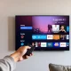 Amazon Fire Smart TV 40-inch display showing streaming interface at $177 price