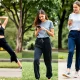 Women wearing affordable Amazon high-rise joggers during everyday activities, demonstrating comfort and style.
