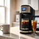 Compact Amazon coffee maker brewing both hot and iced coffee for home use