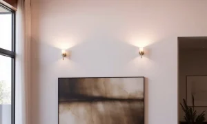 Modern battery-operated wall sconces from Amazon providing elegant home lighting without electrical wiring