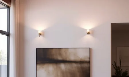 Modern battery-operated wall sconces from Amazon providing elegant home lighting without electrical wiring