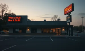 A closed bar and grill chain location highlighting restaurant industry challenges without bankruptcy.