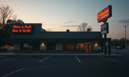 A closed bar and grill chain location highlighting restaurant industry challenges without bankruptcy.