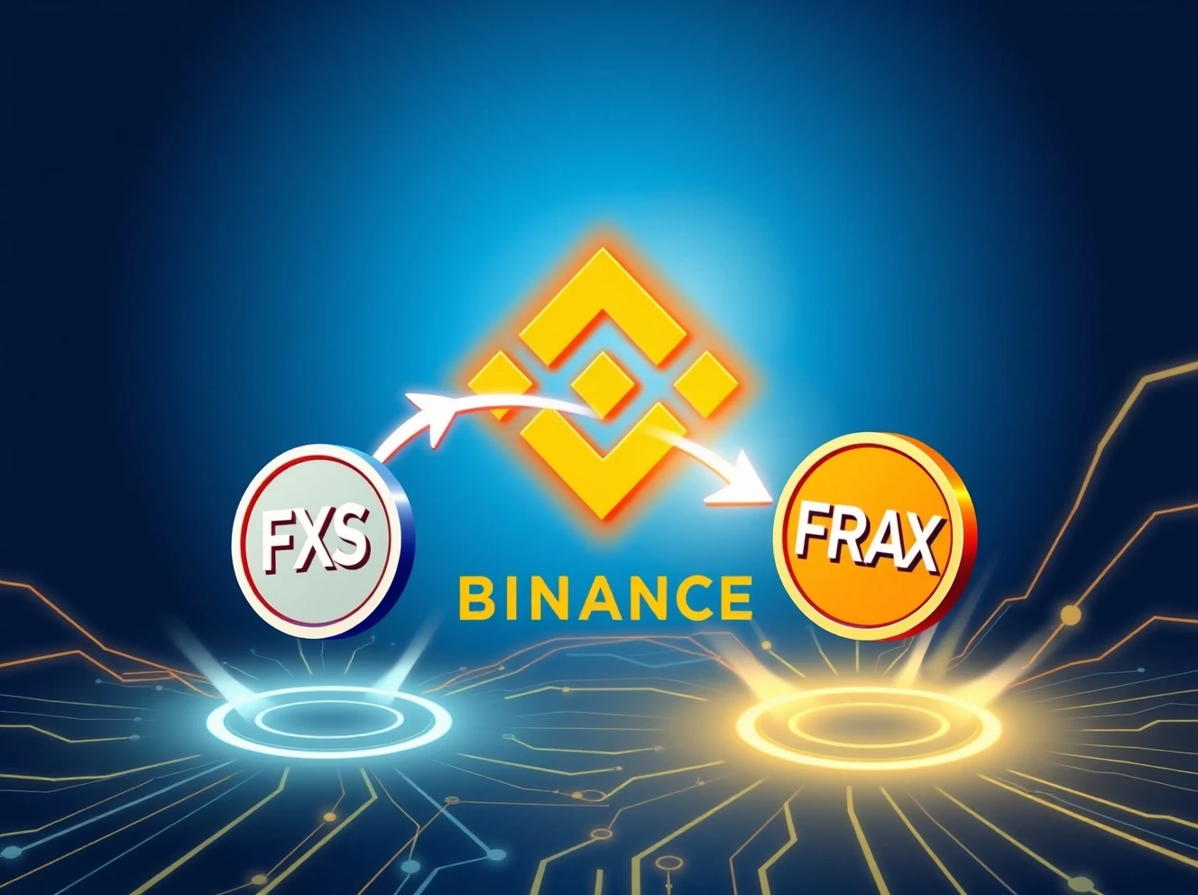 Binance facilitates the FXS token swap to FRAX, enabling a seamless stablecoin migration for users.