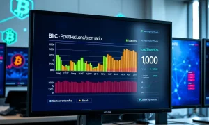 BTC perpetual futures long/short ratio data visualization showing market equilibrium on December 25th