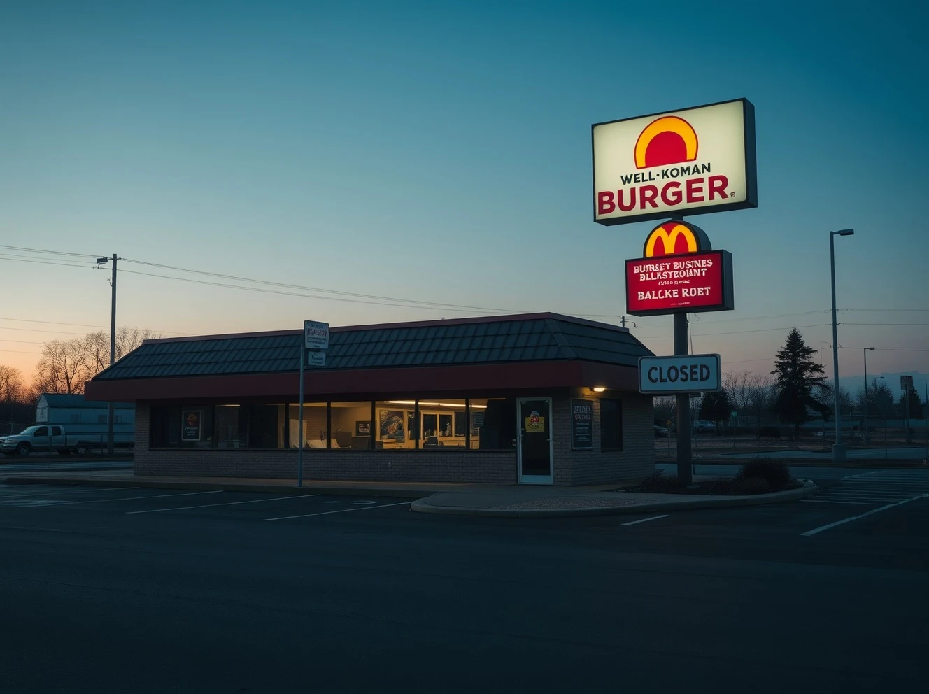 A closed burger chain franchise location representing changing restaurant industry dynamics in 2025