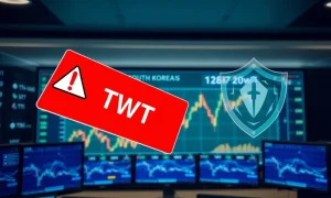 Coinone exchange issues critical investment warning for TWT token due to security vulnerability affecting Trust Wallet