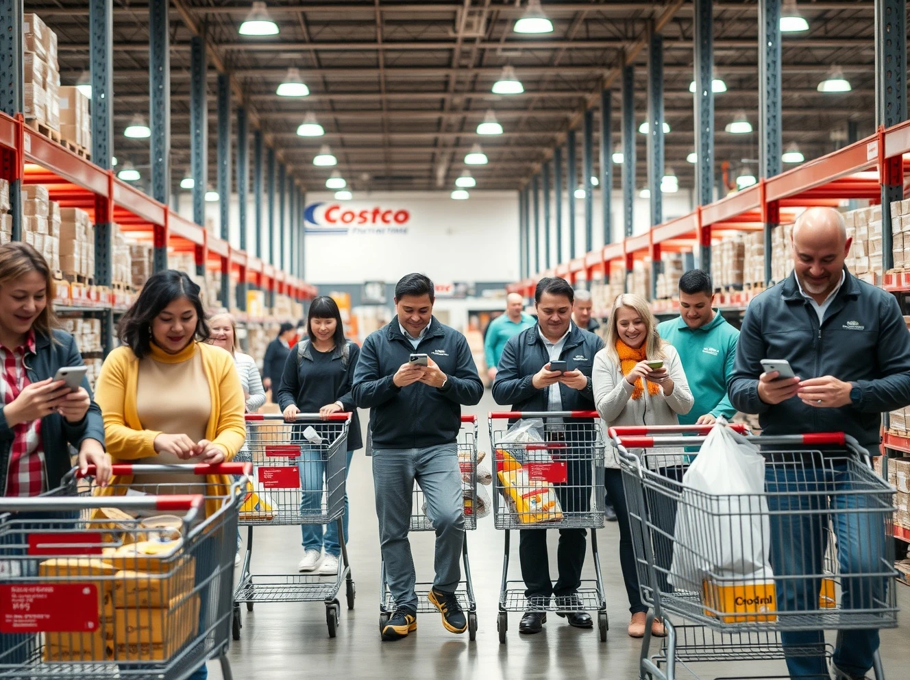 Costco members using new digital tools for smoother shopping experience in warehouse
