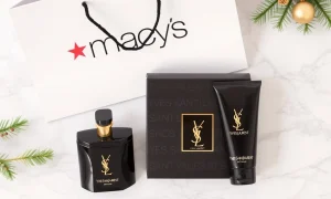 Macy's exclusive Yves Saint Laurent perfume set valued at $92 for holiday gifting.