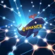 Blockchain network visualization showing massive USDC transfer to Binance exchange by cryptocurrency whale