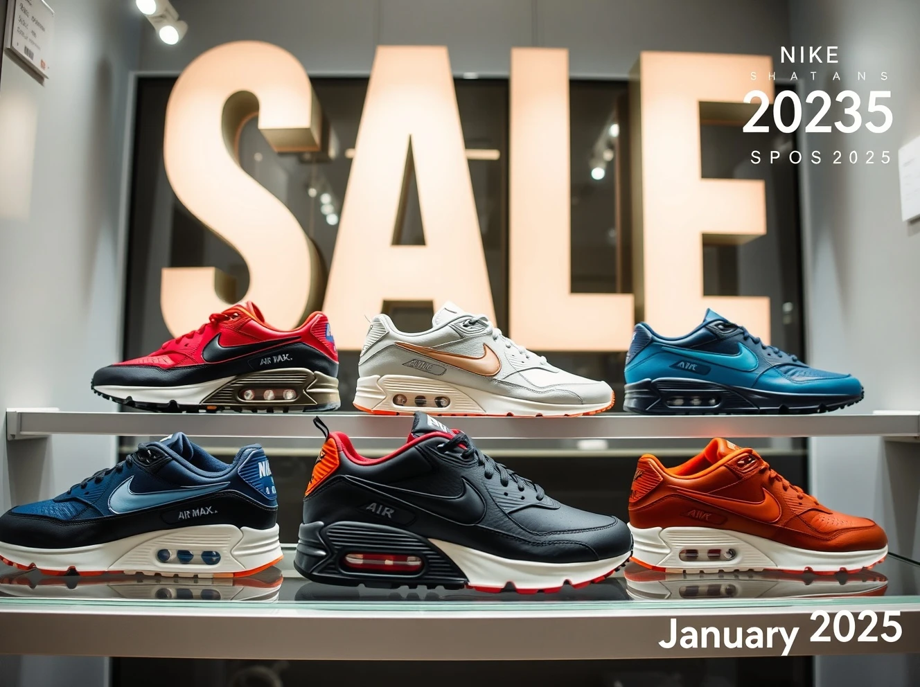 Nike Air Max sneakers featured in 2025 New Year's sale with significant price reduction
