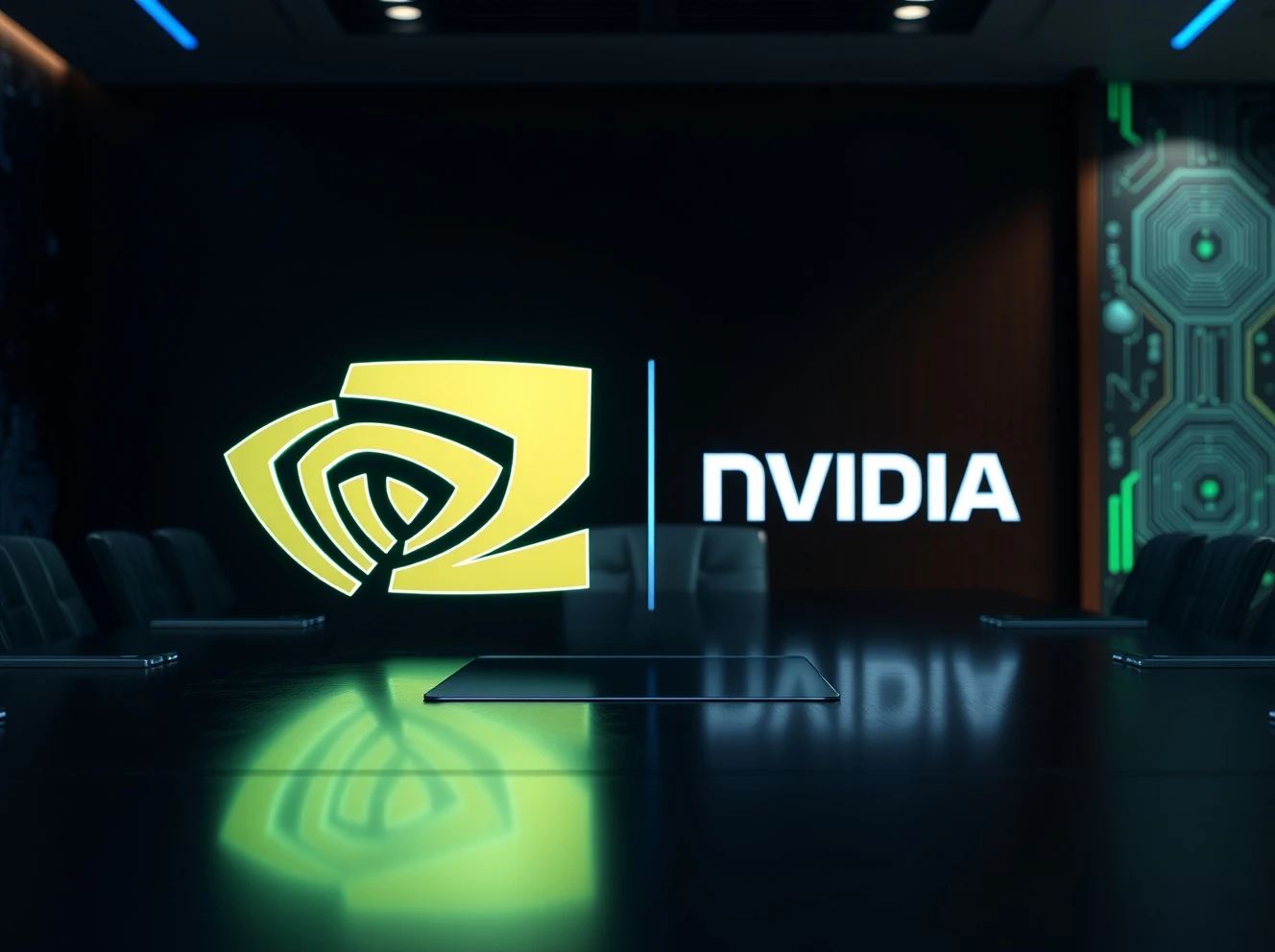 Conceptual image of Nvidia's landmark acquisition merging with AI and semiconductor technology.