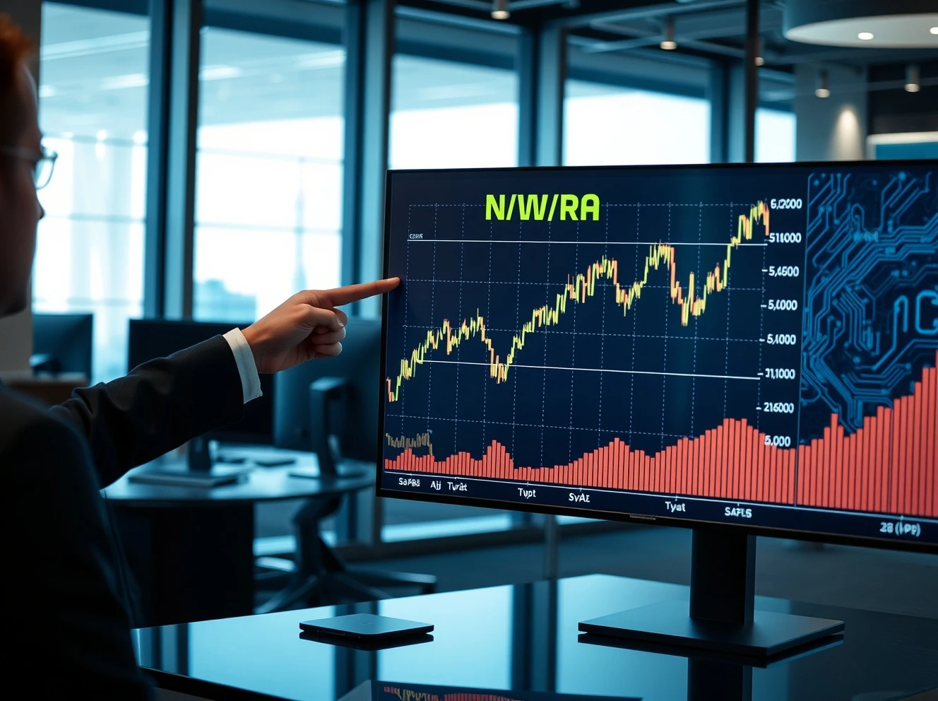 Analyst presents bold Nvidia stock price target for 2026 on financial chart display