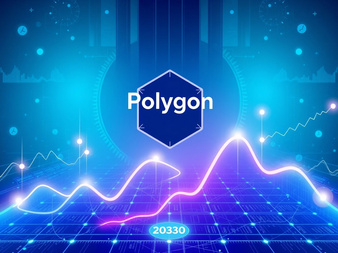 Polygon MATIC cryptocurrency price analysis and network growth forecast visualization for 2030