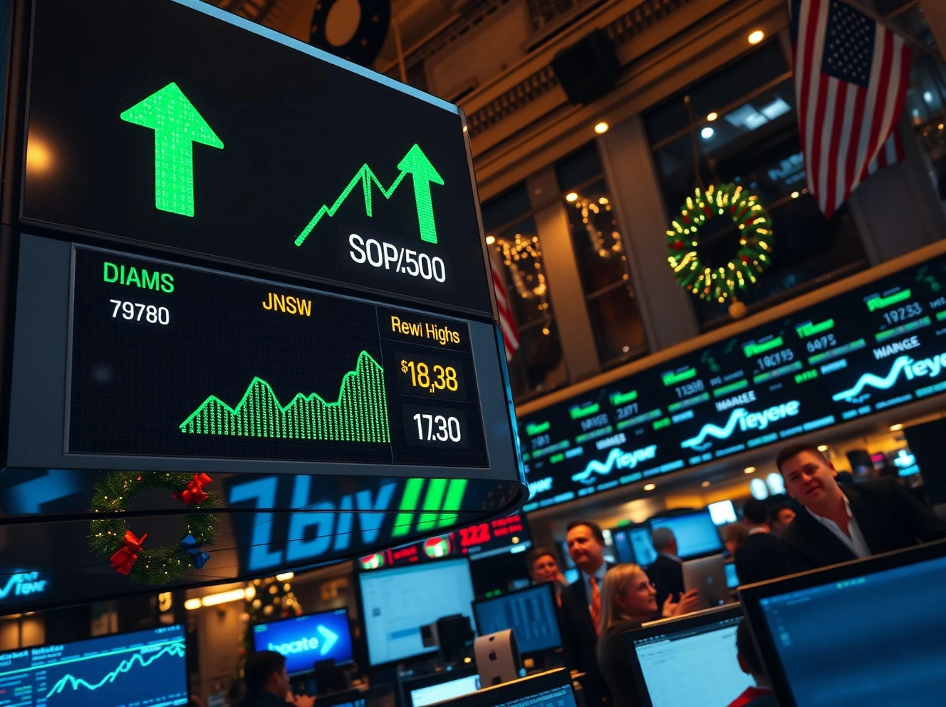 The Santa Rally pushes Dow Jones and S&P 500 to new record highs on Christmas Eve