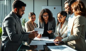 Small business leaders discussing strategic insurance planning for 2026 workforce protection