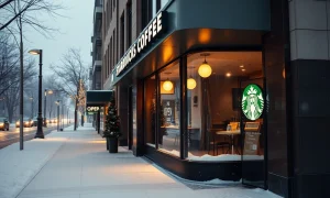 Starbucks store open on Christmas Day 2025 for holiday customers.