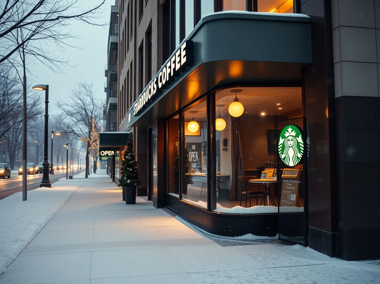 Starbucks store open on Christmas Day 2025 for holiday customers.