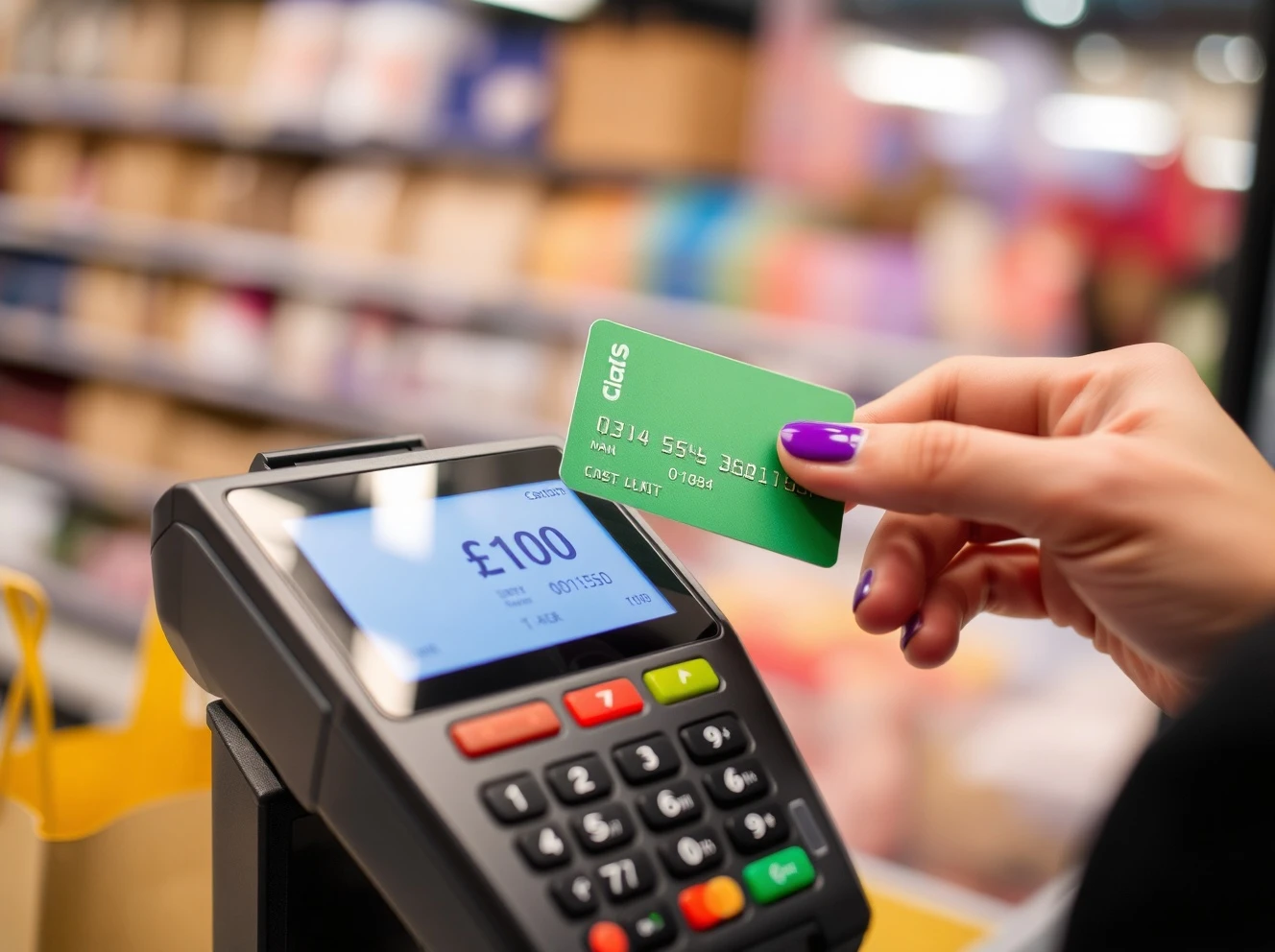 Contactless payment transaction exceeding £100 limit at retail terminal