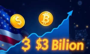 USD1 stablecoin achieves a $3 billion market capitalization milestone in the cryptocurrency sector.