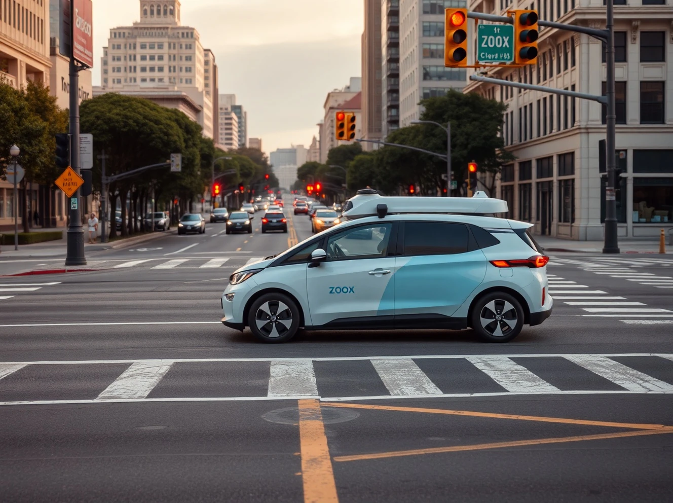 Zoox autonomous vehicle software recall addresses lane crossing safety concerns at intersections